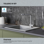 Мойка TOLERO R-107 платина (серый)