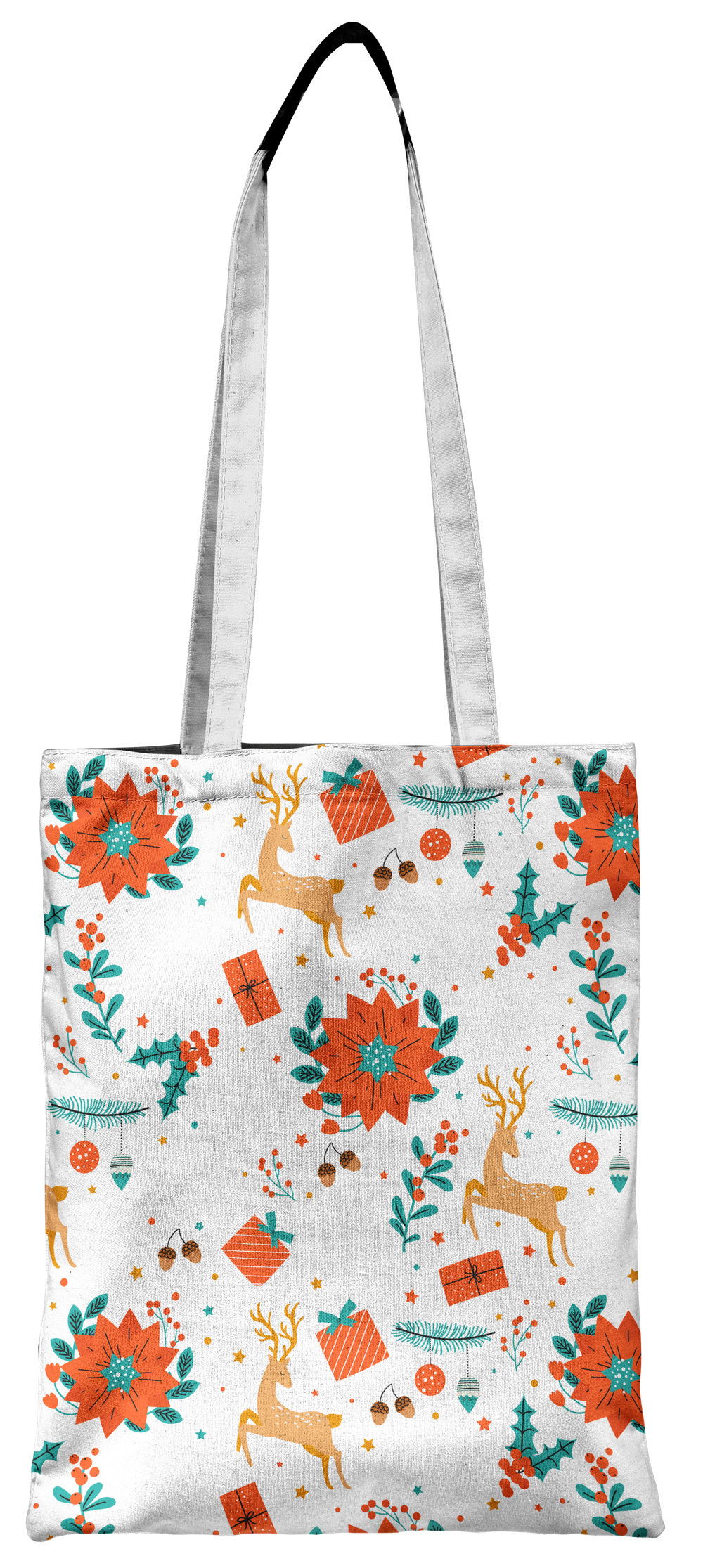Шоппер Новогодние узоры (белый)