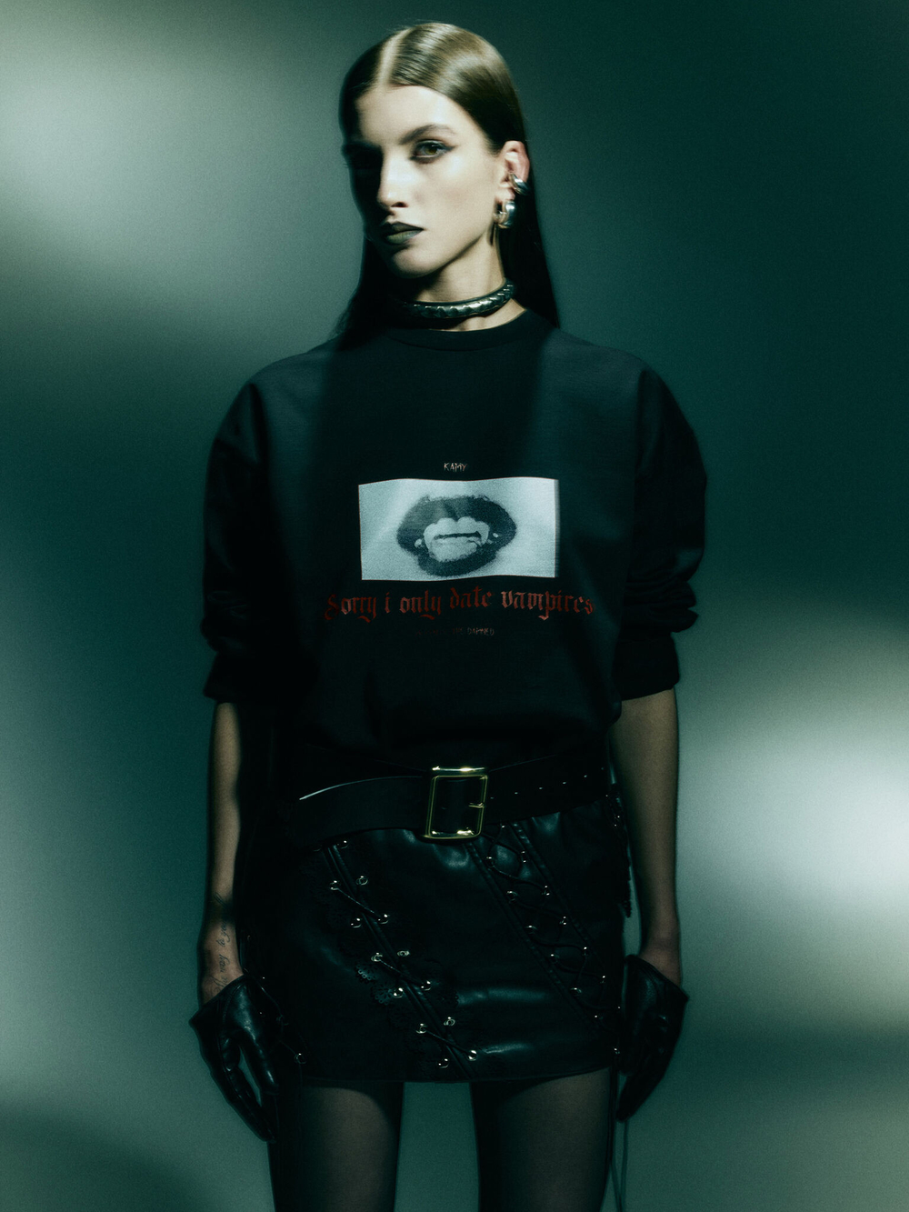 Лонгслив Vampires, черный