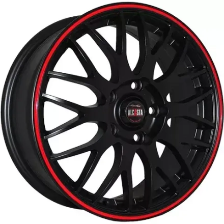 Литой диск Alcasta M27 8x18/5x105 D56.6 ET45 Черный+красный