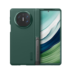 Усиленный чехол зеленого цвета от Nillkin для Huawei Mate X5, серия Super Frosted Shield Fold (версия с подставкой)