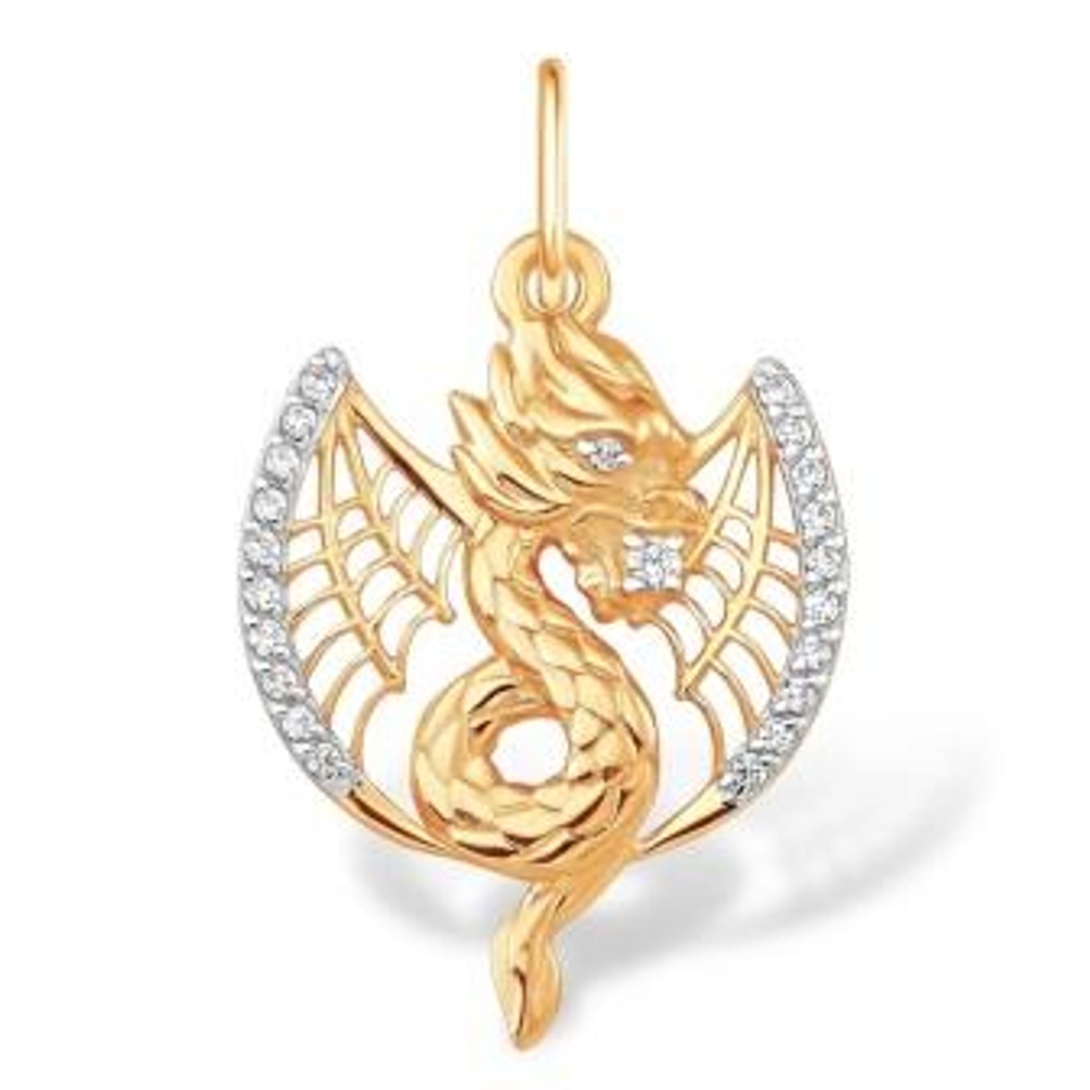 Подвеска из золота Дракон