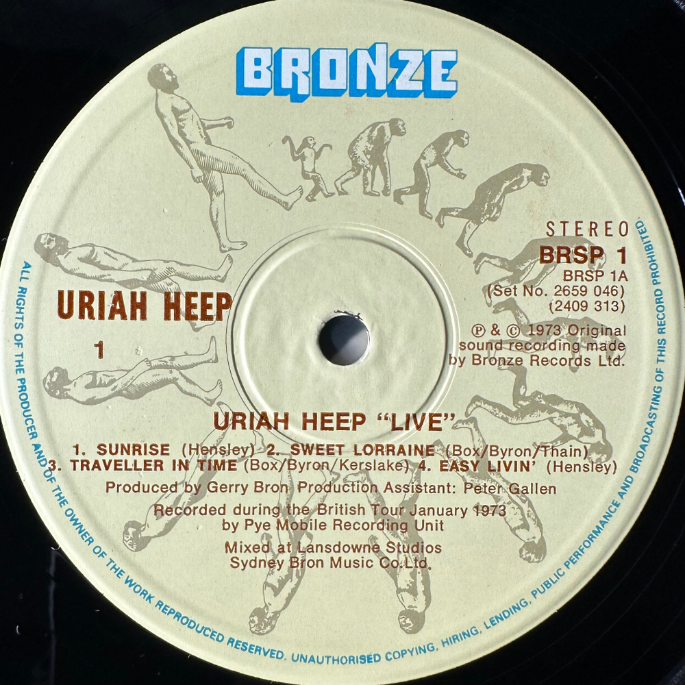 Uriah Heep ‎– Uriah Heep Live 2LP (Англия)