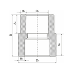 Муфта переходная 40/32 нар/вн EVER® plast  СЕРЫЙ (Россия)