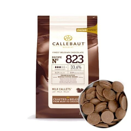 Шоколад Callebaut Молочный 33.6% (Пакет 2,5кг)