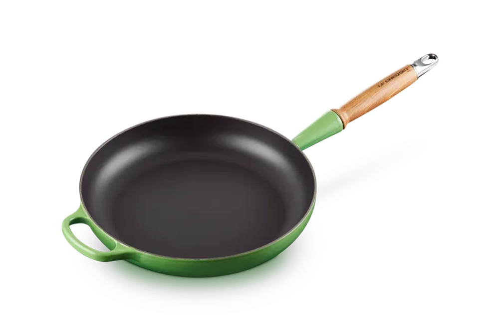 Le Creuset Сковорода чугунная 28см бамбук зеленая 20258284080422