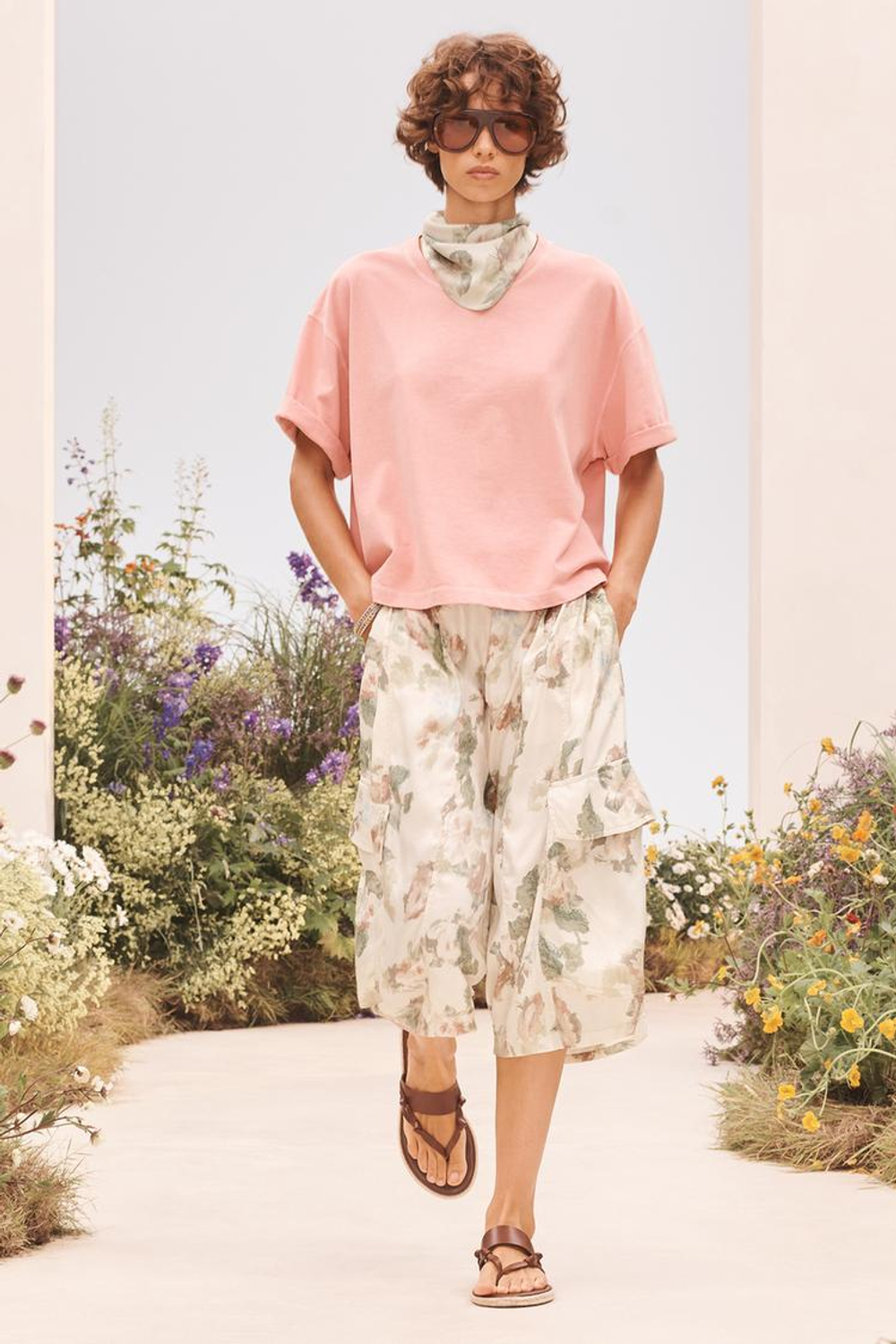ZARA ФУТБОЛКА ИЗ 100% ХЛОПКА, БЛЕДНО-РОЗОВЫЙ