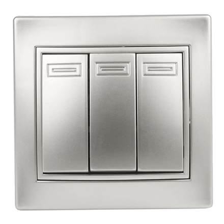 Выключатель Intro Plano 10А-250В тройной