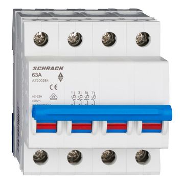Рубильник (выключатель нагрузки) модульный 4P 63A Schrack Technik AZ200264--