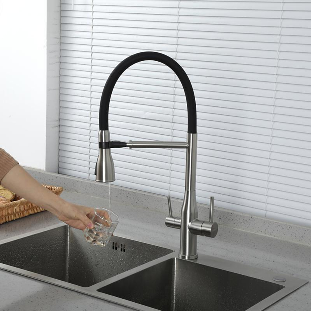 Смеситель для кухни с гибким изливом Gappo G4399-75