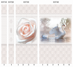 Панель ПВХ фотопечать 3D Panda Дамасский узор 2700х250 мм