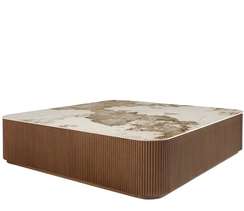 Журнальный столик Angel Cerda 2140 с выдвижной полкой, орех, керамика