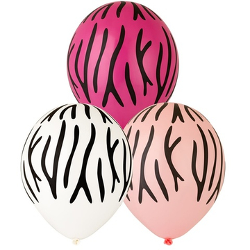 Латексный шар «Полоски Зебры», 36 см