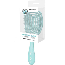 [SOLOMEYA] Арома-расческа для сухих и влажных волос с ароматом Жасмина овальная Wet Detangler Brush Oval Jasmine, 1 шт