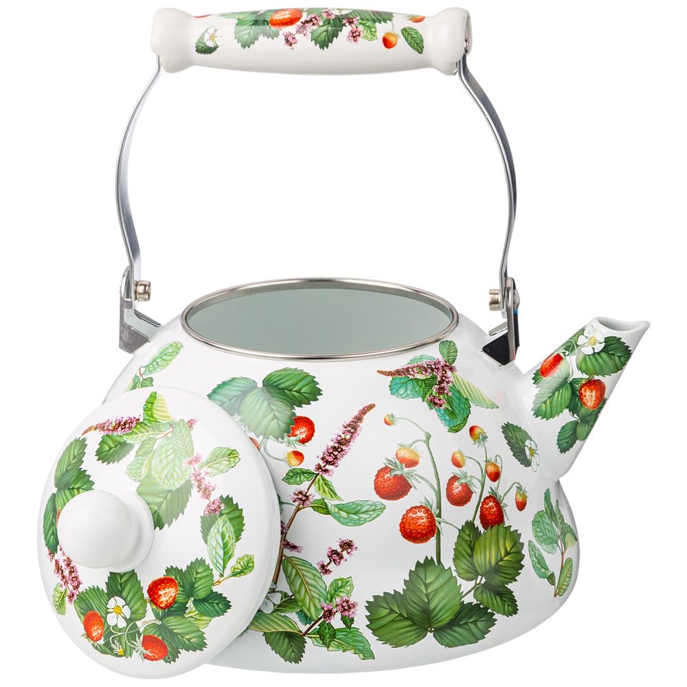 ЧАЙНИК AGNESS ЭМАЛИРОВАННЫЙ СЕРИЯ "ФРУКТОВАЯ КОРЗИНА", 3 Л