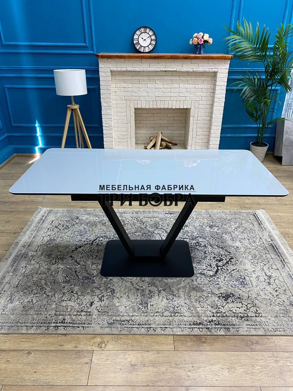 Кухонный раздвижной стол "Леон", металлик