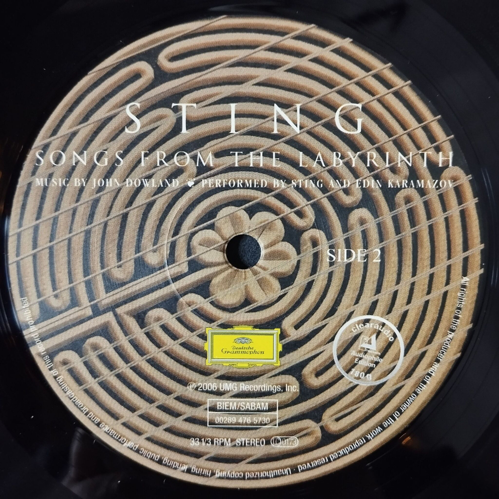 Винтажная виниловая пластинка LP Sting Songs From The Labyrinth (Germany 2006)