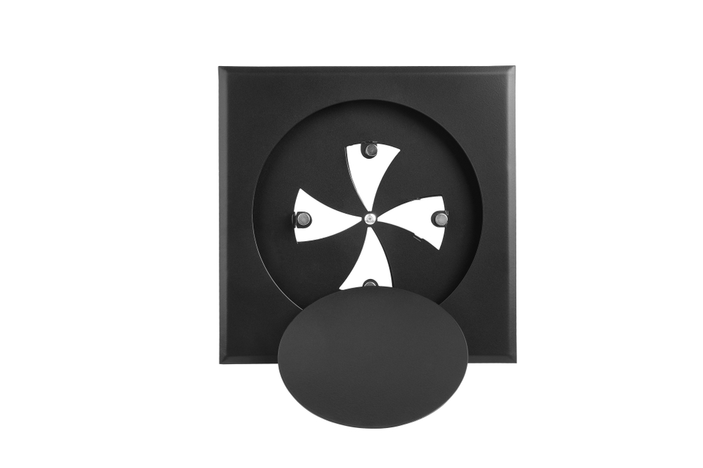 Диффузор приточнотяжной на магнитах регулируемы-вый НД-150 декоративный металлический черный матовый