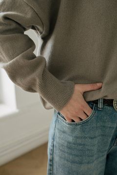 Джемпер Л.Т., 100% шерсть ягнёнка, цвет шиншилла.