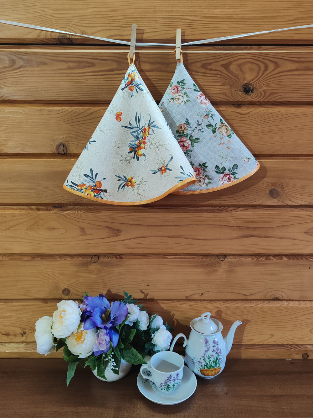 Полотенце кухонное, круглое, 2 шт, вафельное полотно