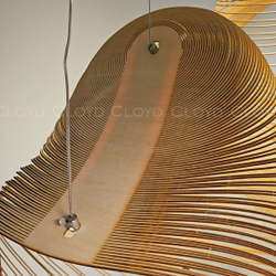 Подвесной светильник Cloyd FUETE P1 / шир. 40 см - дерево - белый (арт.11413)