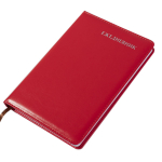 Ежедневник недатированный, А5, Yalong, 7БЦ, иск. кожа, ляссе, красный, клетка, 120 л., "Классика"