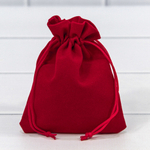 Мешочек 12х15см Бархат класс Б (Красный)