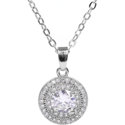 Подвеска из гиппоалергенного сплава со стразами «ЭЛЛАДА», цвет серебро и золото, d-20см/1см