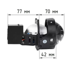 Билед модули Aozoom A10 24 вольта, 3.0 дюйма, 2 чипа, 5500К, 24V, 58W/66W, крепление 3R (комплект, 2шт)