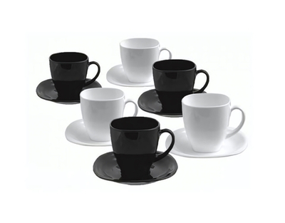 CARINE BLACK AND WHITE Чайный сервиз 220мл 90098