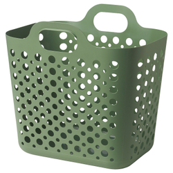 IKEA SLIBB  (ИКЕА СЛИББ)  -  Гибкая корзина для белья, зеленая, 24 л
