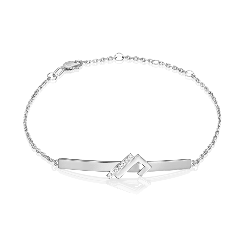 Браслет из белого золота c фианитами Артикул: 05-0765-00-401-1120