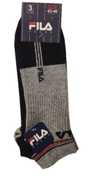 Теннисные носки Fila Calza Invisible Socks 3P - черный