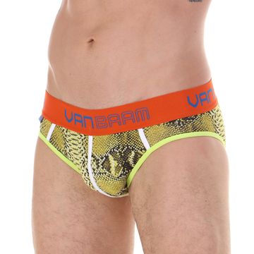 Трусы мужские джоки желтые с принтом Van Baam VB45142