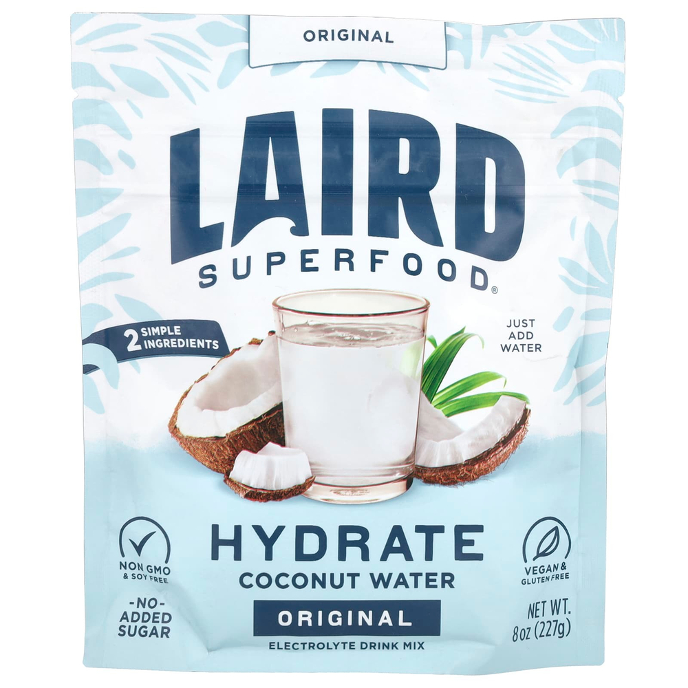 Laird Superfood, Hydrate, кокосовая вода, оригинальный продукт, 227 г (8 унций)