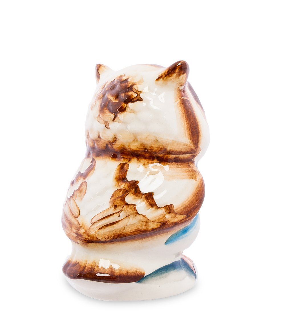 ГЛ- 382 Фигурка «Сова» ср. цв. (Гжельский фарфор)