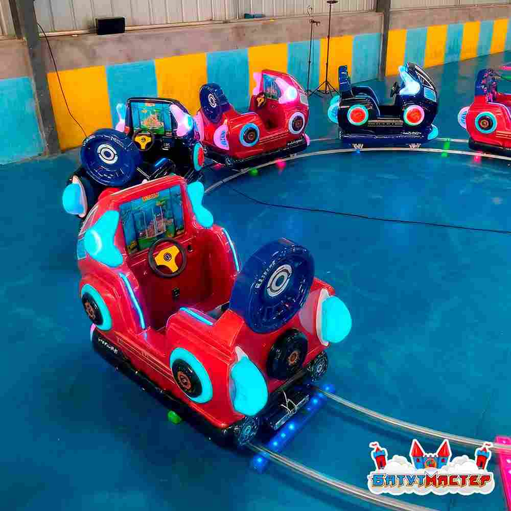 Детский поезд на рельсах «Галактический экспресс», 5 кабинок, 5 мест