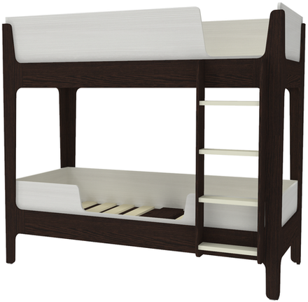 Кровать двухъярусная КарИВи Лотос Венге Белое Дерево