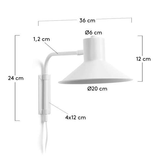 Настенный светильник Plass белый