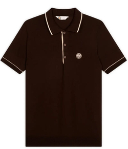 Мужское теннисное поло Roland Garros Heritage Thibault Shirt - шоколадный