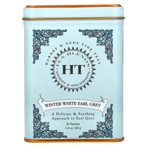 Harney & Sons, HT Tea Blends, смесь чая с белым бергамотом, 20 пакетиков, 40 г (1,4 унции)