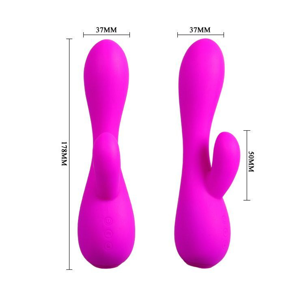 Baile Pretty Love Simon – лиловый вибратор-кролик с памятью, 17,8 см