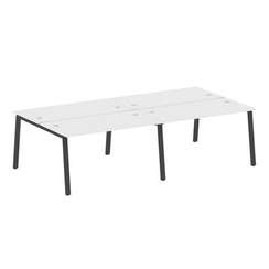 Metal System Рабочая станция на 4 места на А-образном м/к БА.СМ-4.3 Белый/Металл Антрацит 2800*1475*