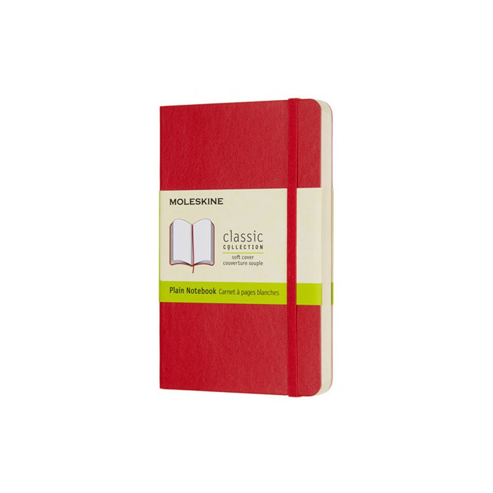 Блокнот Moleskine Classic Soft Pocket нелинованный красный (QP613F2)