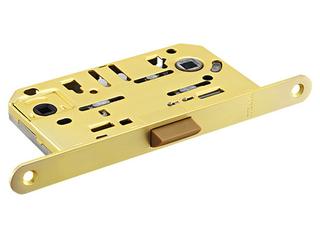 Замок с пластиковой защелкой MORELLI 1895 P MSG, под завертку, мат.сатин.золото