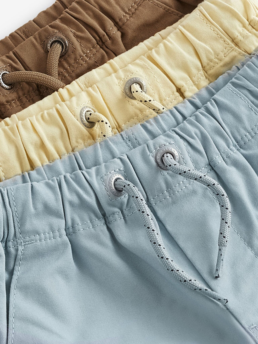 Шорты для мальчика Next 921-534, 3 шт., Коричневый, Светло-желтый, Голубой