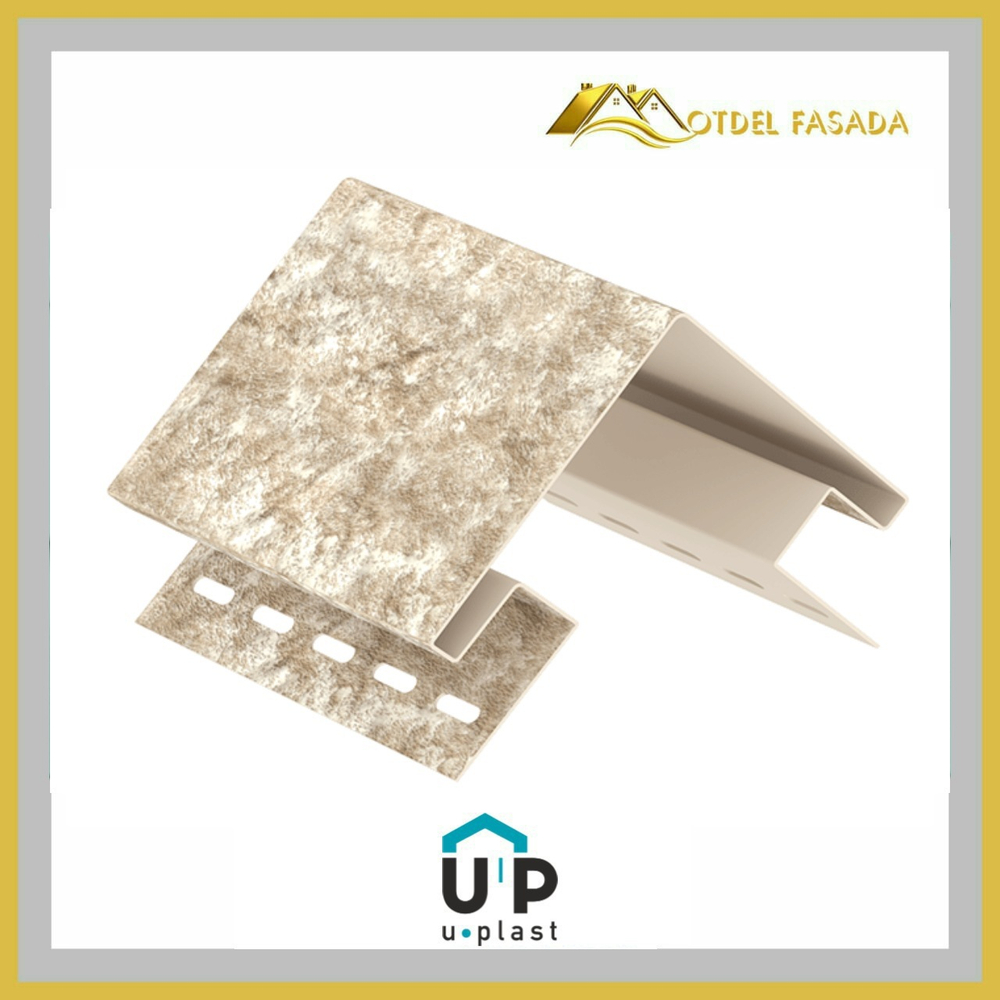 Внешний угол Юпласт Кварцит Светло-бежевый 3050мм