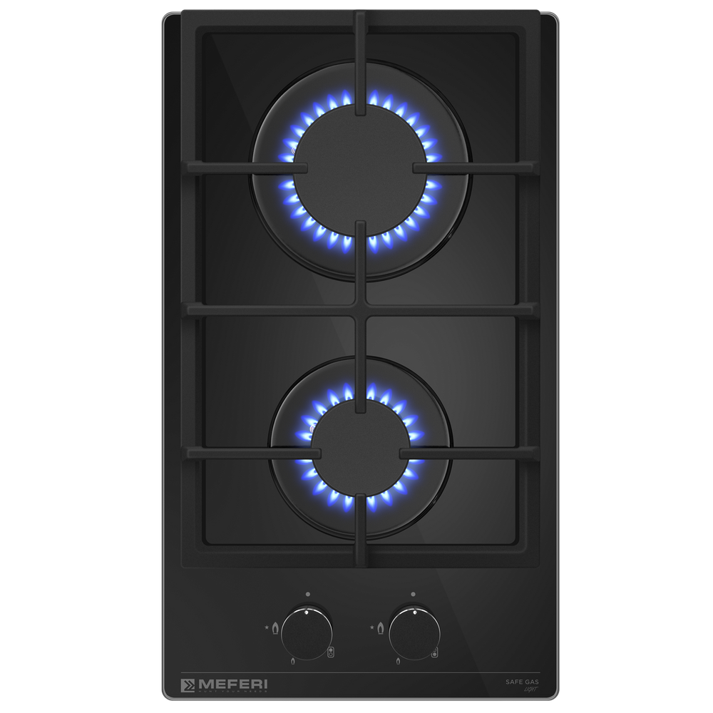 Газовая варочная панель Meferi MGH302BK GLASS LIGHT фото 