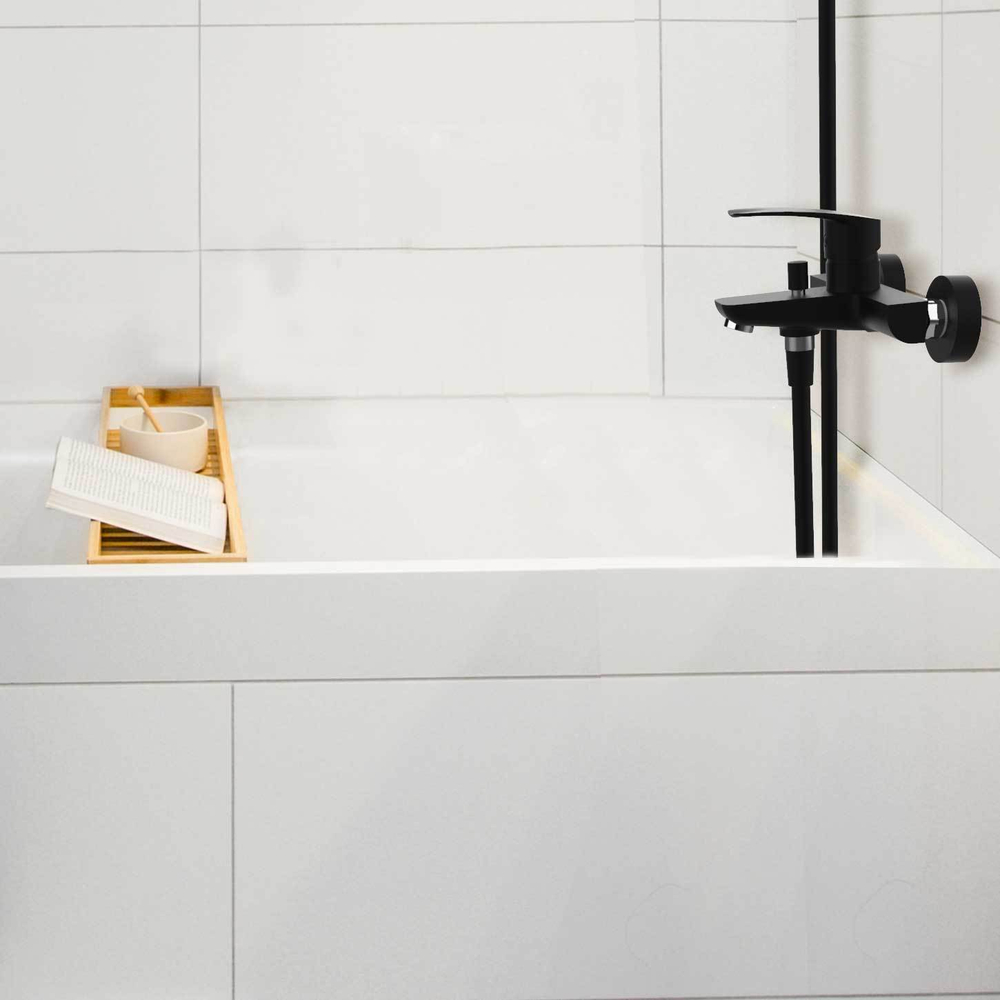 Смеситель для ванны с душевым комплектом NEW FLY 570502BTNM чёрный