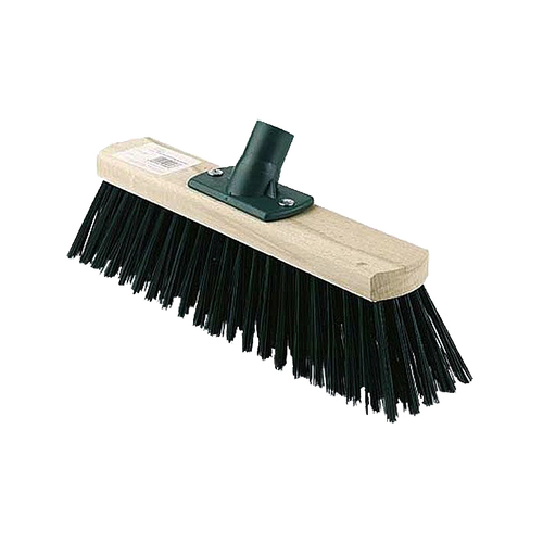 Щетка тротуарная деревянная 400 х 55мм, 5-ти рядная, металлическая тулейка, без черенка, 60-2-112